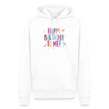 Herzlichen Glückwunsch zu meinem Geburtstag! - Männer Premium Bio Hoodie - Weiß - Vorne - Nico (187cm)