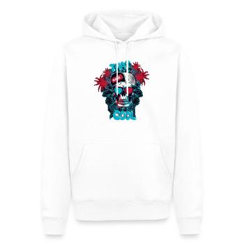 Det er cool - Herre Premium økologisk hoodie - hvid - Foran - Nico (187cm)
