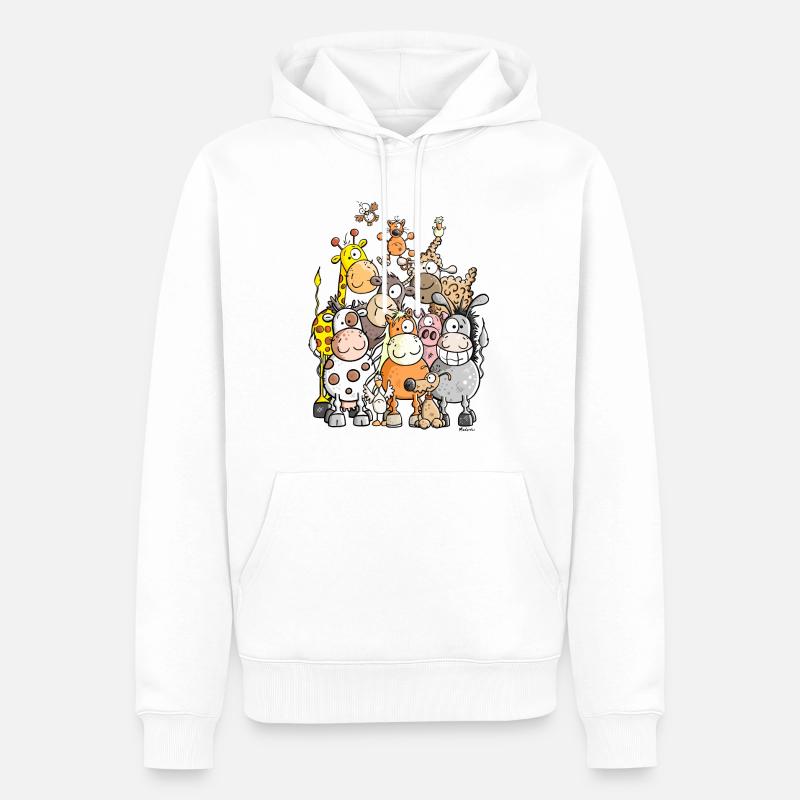 Tas géant de l'animal - Sweat à capuche Premium bio Homme - blanc