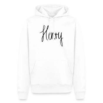 Henry - Männer Premium Bio Hoodie - Weiß - Vorne - Nico (187cm)