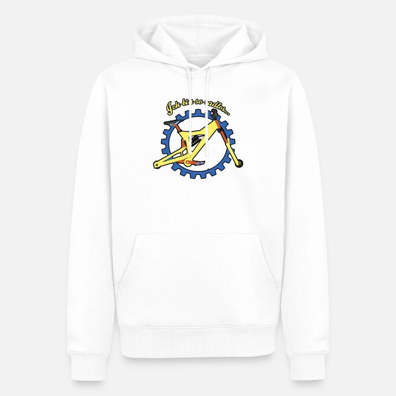 Ich bin so radlos - Männer Premium Bio Hoodie - Weiß