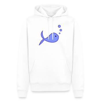 POISSON. POISSON D'AVRIL. VACANCES. ETE. HUMOUR - Sweat à capuche Premium bio Homme - blanc - Devant - Nico (187cm)