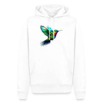Kolibri - Männer Premium Bio Hoodie - Weiß - Vorne - Nico (187cm)