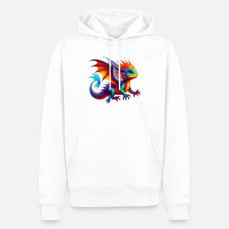 Dragon - Sweat à capuche Premium bio Homme - blanc
