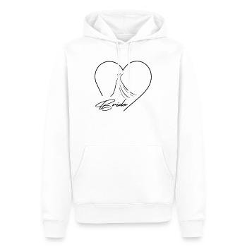 L’équipe de la mariée ! Coeur & Robe de mariée, Personnalisable - Sweat à capuche Premium bio Homme - blanc - Devant - Nico (187cm)