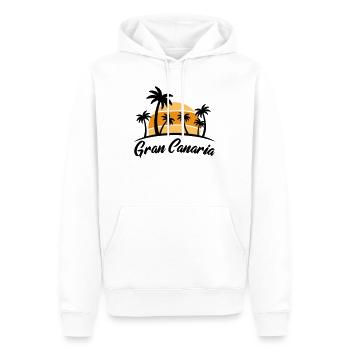 Gran Canaria Sonnenuntergang mit Palmen - Männer Premium Bio Hoodie - Weiß - Vorne - Nico (187cm)