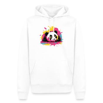Panda Farbsplash - Männer Premium Bio Hoodie - Weiß - Vorne - Nico (187cm)