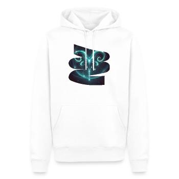 Widder-T-Shirt – Sternzeichen des Sternzeichens - Männer Premium Bio Hoodie - Weiß - Vorne - Nico (187cm)