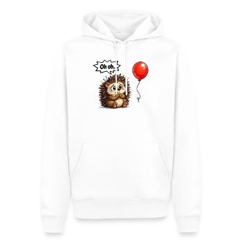 Süßer Igel Geschenk Idee mit Humor - Männer Premium Bio Hoodie - Weiß - Vorne - Nico (187cm)