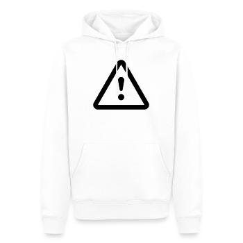 Danger Attention Danger - Sweat à capuche Premium bio Homme - blanc - Devant - Nico (187cm)