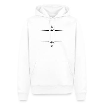 Anker symbol - Männer Premium Bio Hoodie - Weiß - Vorne - Nico (187cm)