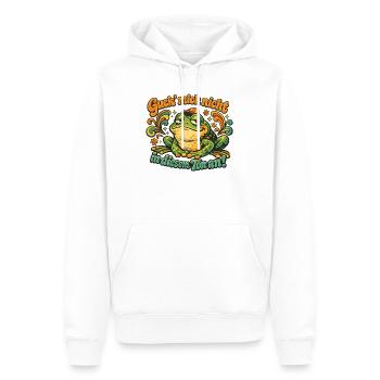 Guck mich nicht in diesem Ton Frosch - Männer Premium Bio Hoodie - Weiß - Vorne - Nico (187cm)