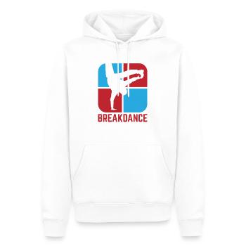 Breakdance - Männer Premium Bio Hoodie - Weiß - Vorne - Nico (187cm)