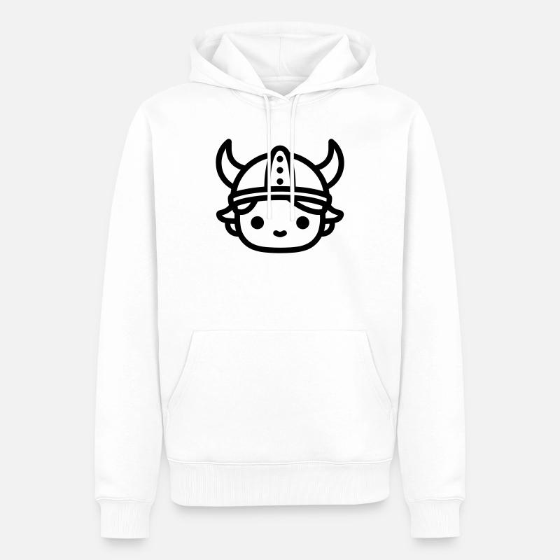 Wikinger - Männer Premium Bio Hoodie - Weiß