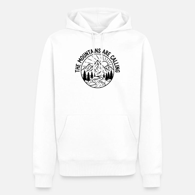 boutique - Sweat à capuche Premium bio Homme - blanc