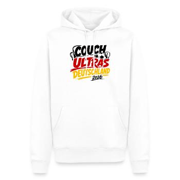 Couch Ultras Deutschland 2026 - Männer Premium Bio Hoodie - Weiß - Vorne - Nico (187cm)
