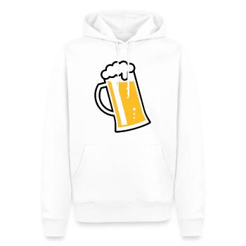 Maßkrug (Bier / Bierseidel / Bierglas / R /\/ 2C)  - Männer Premium Bio Hoodie - Weiß - Vorne - Nico (187cm)