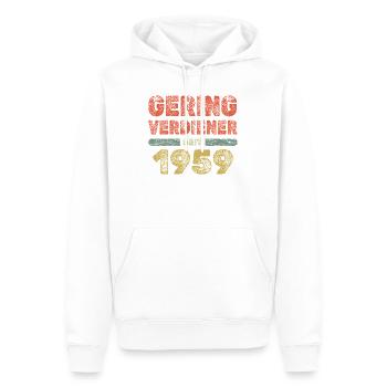 Geringverdiener 1959 - Männer Premium Bio Hoodie - Weiß - Vorne - Nico (187cm)