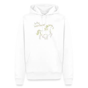 Isi Pisi Lemon Squeezi - Citron - par Maison Bichon - Sweat à capuche Premium bio Homme - blanc - Devant - Nico (187cm)
