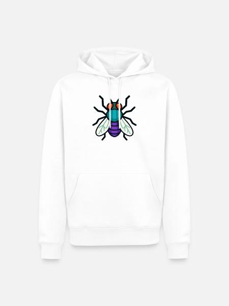 DAS SYMBOL – FLIEGEN - Männer Premium Bio Hoodie - Weiß