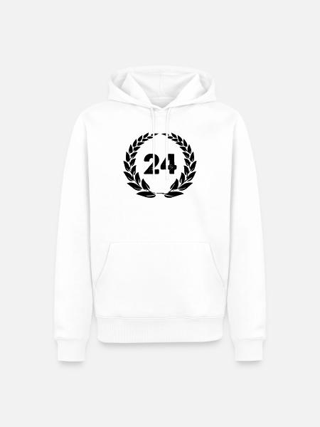 kranz_24 - Männer Premium Bio Hoodie - Weiß