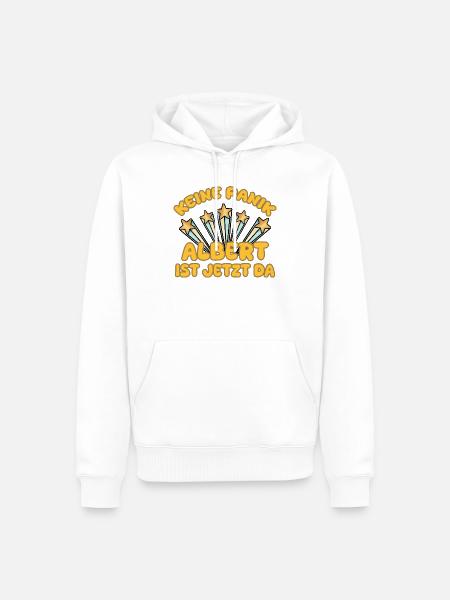 Albert - Männer Premium Bio Hoodie - Weiß