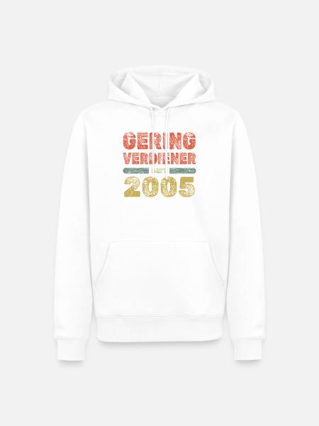 Spruch 2005 - Männer Premium Bio Hoodie - Weiß