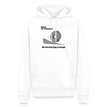 Risiko Technologie - Männer Premium Bio Hoodie - Weiß - Vorne - Nico (187cm)
