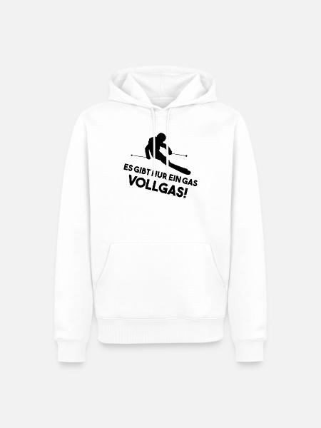 Ski Vollgas - Männer Premium Bio Hoodie - Weiß