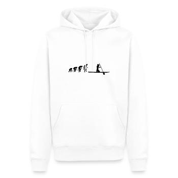 Stand Up Paddling Kneeling Surfer Gift - Men’s Premium Organic Hoodie - white - Front - Nico (187cm)