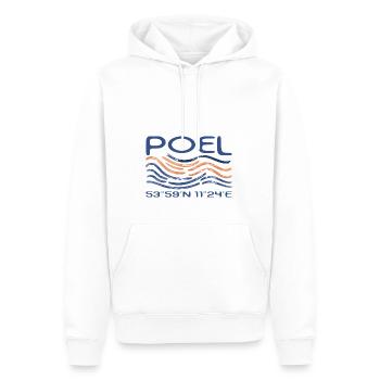 Coordonnées GPS de la mer Baltique de Poel Island - Sweat à capuche Premium bio Homme - blanc - Devant - Nico (187cm)