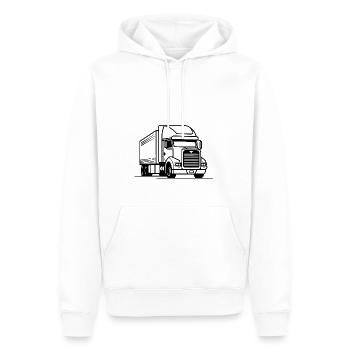 LKW Fahrer Truck Lastwagen - Männer Premium Bio Hoodie - Weiß - Vorne - Nico (187cm)