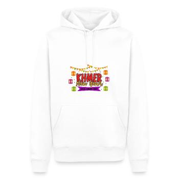 Cambodge Khmer Nouvel An Choul Chnam I Cadeau - Sweat à capuche Premium bio Homme - blanc - Devant - Nico (187cm)