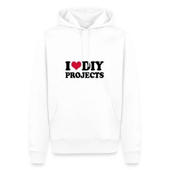 I Love Diy Projects Do it yourself - Men’s Premium Organic Hoodie - white - Front - Nico (187cm)
