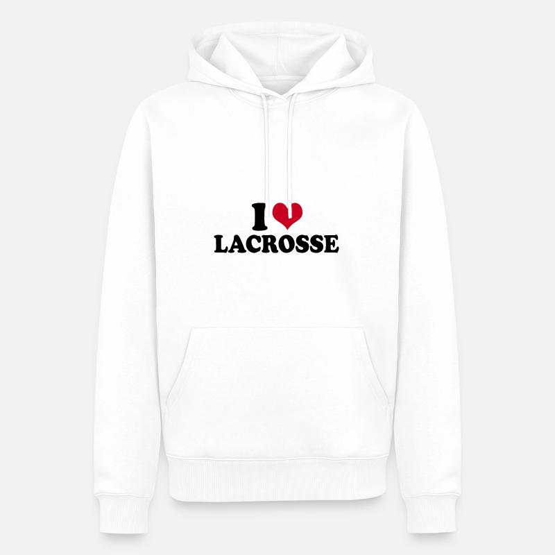 J’adore la crosse - Sweat à capuche Premium bio Homme - blanc