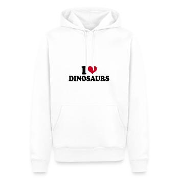 J’adore les dinosaures Dino Dinosaurier - Sweat à capuche Premium bio Homme - blanc - Devant - Nico (187cm)