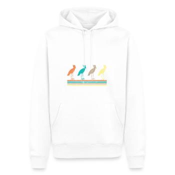 Shoebill Bird Ornithologist Forest I Gift - Men’s Premium Organic Hoodie - white - Front - Nico (187cm)