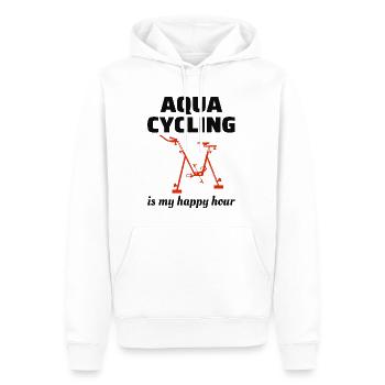 Aqua Cycling Schwimmbad Fitness Training Coach - Männer Premium Bio Hoodie - Weiß - Vorne - Nico (187cm)