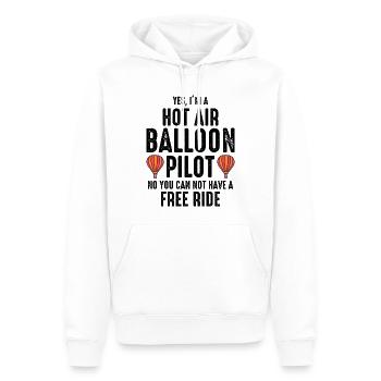 Montgolfière Montgolfière Pilote de montgolfière - Sweat à capuche Premium bio Homme - blanc - Devant - Nico (187cm)