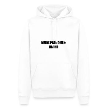 Anti Gendern - Männer Premium Bio Hoodie - Weiß - Vorne - Nico (187cm)