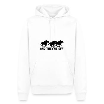 Horse Racing And They're Off Design - Men’s Premium Organic Hoodie - white - Front - Nico (187cm)