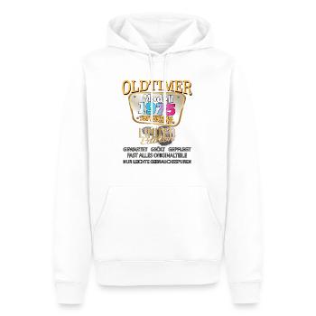 Oldtimer Modell 1975 gut erhalten lustig Geburtsta - Männer Premium Bio Hoodie - Weiß - Vorne - Nico (187cm)