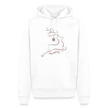 Merry Christmas Christmas xmas holiday winter santa nordic - Men’s Premium Organic Hoodie - white - Front - Nico (187cm)