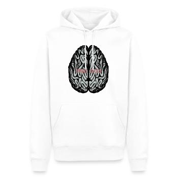 my mind - Sweat à capuche Premium bio Homme - blanc - Devant - Nico (187cm)