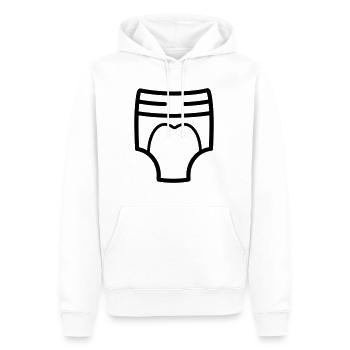 Couche - Sweat à capuche Premium bio Homme - blanc - Devant - Nico (187cm)
