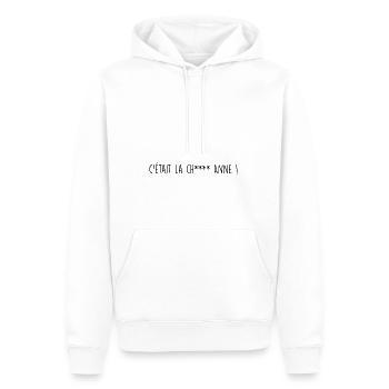 C'était la chatte Anne ! - Sweat à capuche Premium bio Homme - blanc - Devant - Nico (187cm)