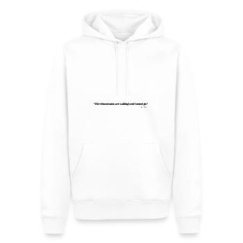 The Mountains are calling and I must go - Men’s Premium Organic Hoodie - white - Front - Nico (187cm)