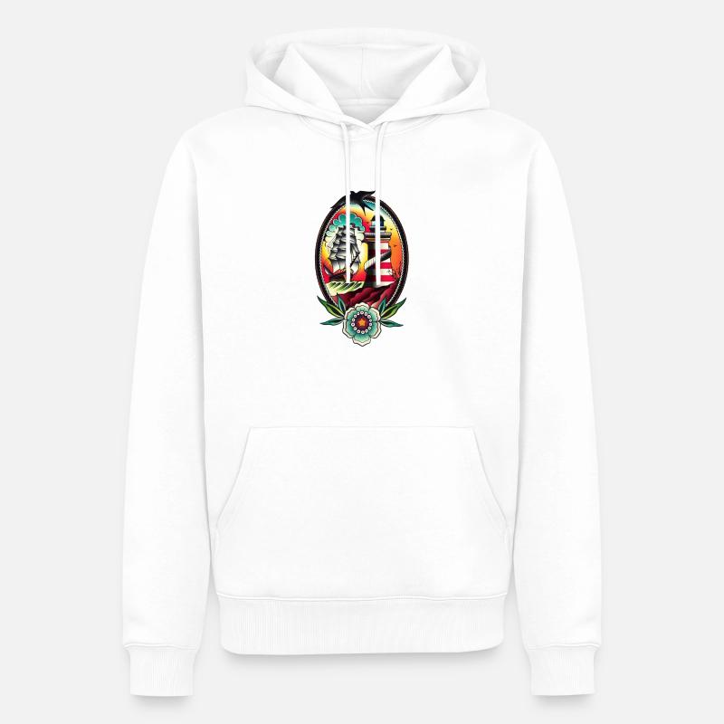 Non-nom 2 - Sweat à capuche Premium bio Homme - blanc