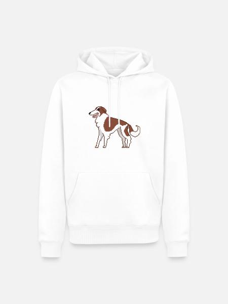 Barsoi - Männer Premium Bio Hoodie - Weiß