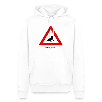 Baby on boar - Männer Premium Bio Hoodie - Weiß - Vorne - Nico (187cm)